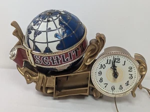 Schlitz Bieruhr Globus Grand Barock Registrierkasse Werbeschild Vintage 1976 - Bild 1 von 16