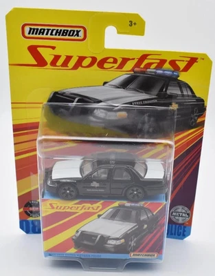 Matchbox Superfast 08 Ford Crown Victoria Police Texas Highway. Blister Karte - Bild 1 von 2
