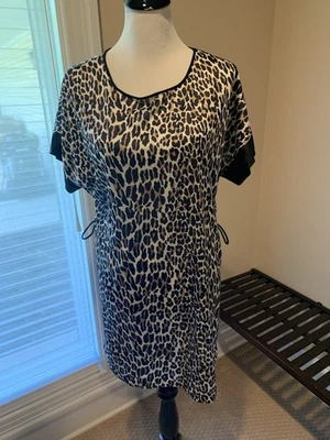 Camisón Vanity Fair Vestido Mediano Chemise Estampado Animal Nylon Fino Cool Hecho en EE. UU. Foto 1 de 4