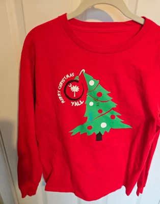 'FELIZ NAVIDAD Y'ALL' talla: grande ~ suave rojo manga larga festivo árbol de vacaciones Foto 1 de 4