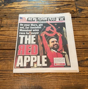 Zohran Mamdani New York Post - gewinnt die Bürgermeisterwahl von New York 5.11.25 Der rote Apfel - Bild 1 von 5
