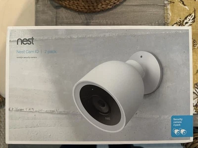 NEST Cam IQ Outdoor (2-Pack) Smart Security Camera Model NC4200US - Cams Unused - Image 1 of 4
