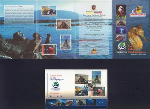 GALAPAGOS ISLANDS ECUADOR 2005 FDC COVER + BULLETIN 1720-1723 IGUANA FREGATA - Picture 1 of 1
