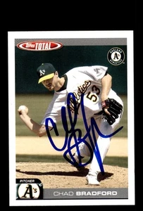Signed Baseball Card Auto 2004 Topps Total #632 Chad Bradford Oakland Athletics - Picture 1 of 2