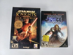 STAR WARS: KNIGHTS OF THE OLD REPUBLIC (PC, 2003) Big Box &The Force Unleashed - Picture 1 of 19