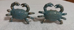 Teal Blue Crab Drawer Pulls 3" - Picture 1 of 13