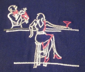 Vtg Nat Nast Sloppy Joe’s Havana Cuba bar embroidered silk button-front shirt LG - Picture 1 of 8