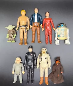 Vintage Star Wars action figures: lot of 9 from 1980 & 1977 - Picture 1 of 8