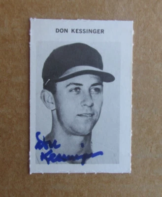 1969 MILTON BRADLEY BASEBALL DON KESSINGER AUTOGRAPHED SIGNED CARD CHICAGO CUBS — 第 1/2 张图片