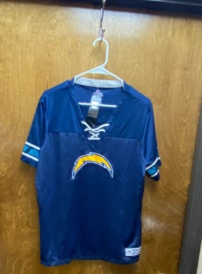 Camiseta manga corta Majestic San Diego Charges para mujer talla XXL nueva con etiquetas Foto 1 de 2