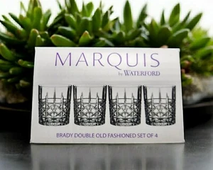 NEW WATERFORD Marquis BRADY Double Old Fashioned TUMBLERS *SET/4 TUMBLERS* *NIB - Picture 1 of 11