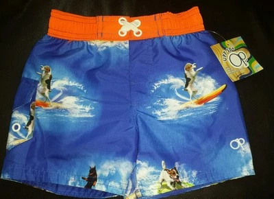 Op Baby Toddler Boy Printed Dogs Swim Trunks Blue UPF 50 + 12month NWT - Image 1 of 2
