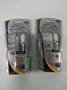 Lot 2 MONSTER Digital Life Super Thin Micro HDMI to HDMI Cable 4ft Support 4K 2k - Picture 1 of 6