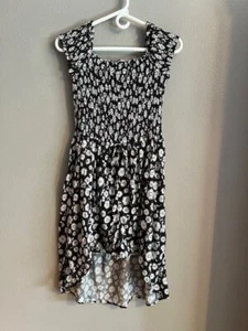 Fabkids Girl's Black and White Floral Skort Romper Size XXL 18 - Picture 1 of 5