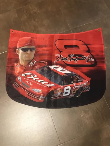 NASCAR #8 Dale Earnhardt Jr Bud Hood Shaped Flag - App. 24" X 30" Cover