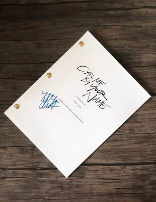 Call Me By Your Name Signed Movie Script CMBYN Timothee Chalamet Autograph - Image 1 of 3