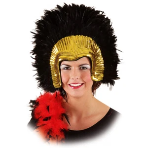 Samba Kopfschmuck gold-schwarz Federkopfschmuck Feder Schmuck Brasilianisch - Bild 1 von 1