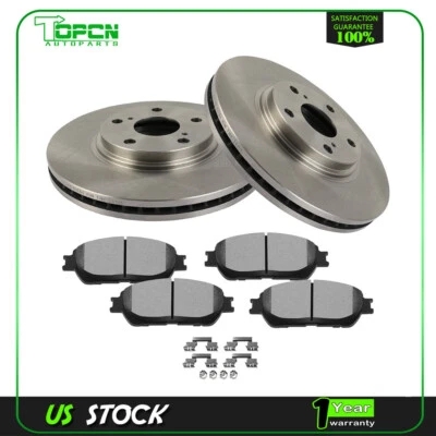 Fits 2003 ES300 2004 2005 2006 Lexus ES330 Front Brake Rotors + Ceramic Pads Kit Foto 1 de 4