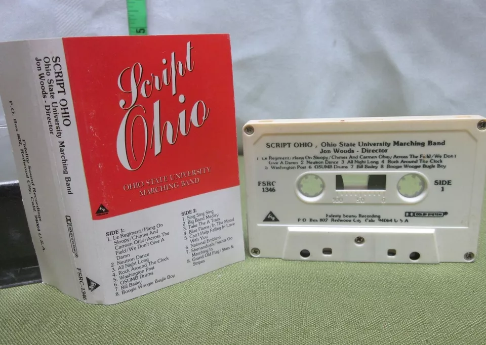 OHIO STATE University Marching OSU cassette tape Script 1986 Big Band Medley - Image 1 of 1