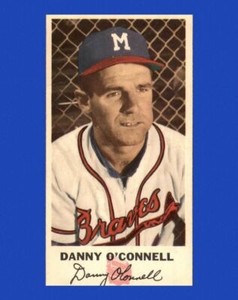 Near-Mint+ 1954 Danny O'Connell Johnson Cookies Baseball Card #4/Braves
