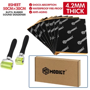 Modigt 165mil Car Sound Mat Butyl Heat Blocker and Vibration Deadener With Tools - Picture 1 of 15