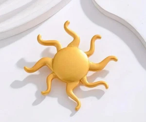 Broche prendedor sol oro plata - Imagen 1 de 2