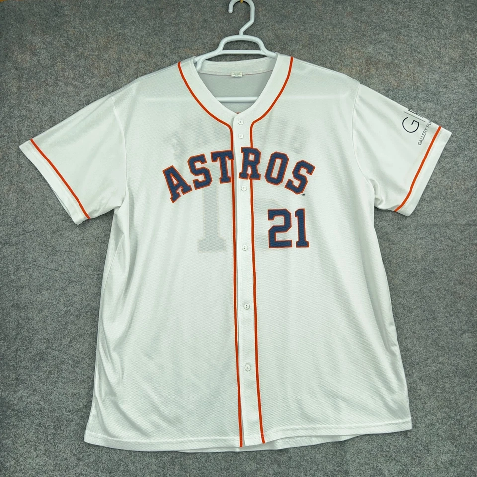 Houston Astros Shirt Mens XL White Zack Greinke MLB Baseball Stadium Giveaway - Image 1 of 4