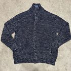 Nwt Nautica Mens Xl Blue Textured Button Cardigan Long Sleeve Chunky Sweater