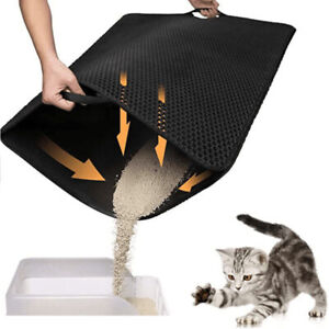 New Double-Layer Cat Litter Mat Trapper Foldable Pad Pet Rug EVA Foam Rubber H