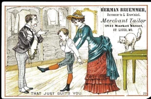 trade card, Herman Bruemmer Merchant Tailor WU-D3-0193 - Picture 1 of 2