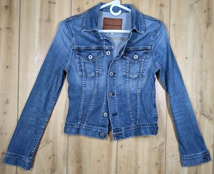 AG Adriano Goldschmied Robyn Denim Jacket Womens S Button Front Fitted Classic - Picture 1 of 15