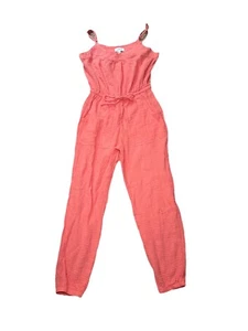 EVEREVE Pink Sleeveless/Tank Top Textured Jumpsuit Size Small Inseam 26" - Picture 1 of 3