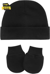 Baby Hats and Mittens Set Newborn Essentials Beanie Infant Cap for Baby Boys Gir - Picture 1 of 3
