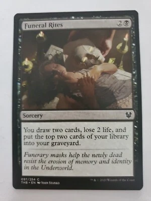MTG Magic The Gathering Card Funeral Rites Sorcery Black Theros Beyond Death - Image 1 of 2