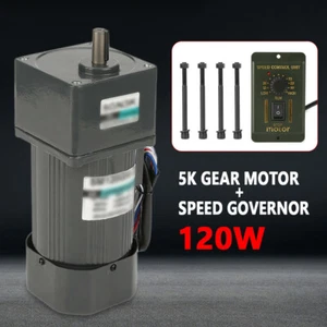 Moteur électrique 220V 120W 5K AC Gear Motor régulateur de vitesse variable 0-270tr/min neuf - Photo 1/11