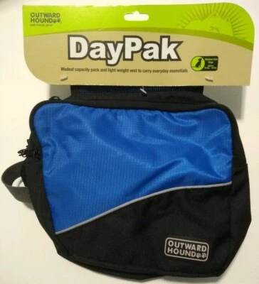 Outward Hound DayPak Mochila para Perros Alforja Ajustable Estilo Senderismo Equipo Azul-M Foto 1 de 4