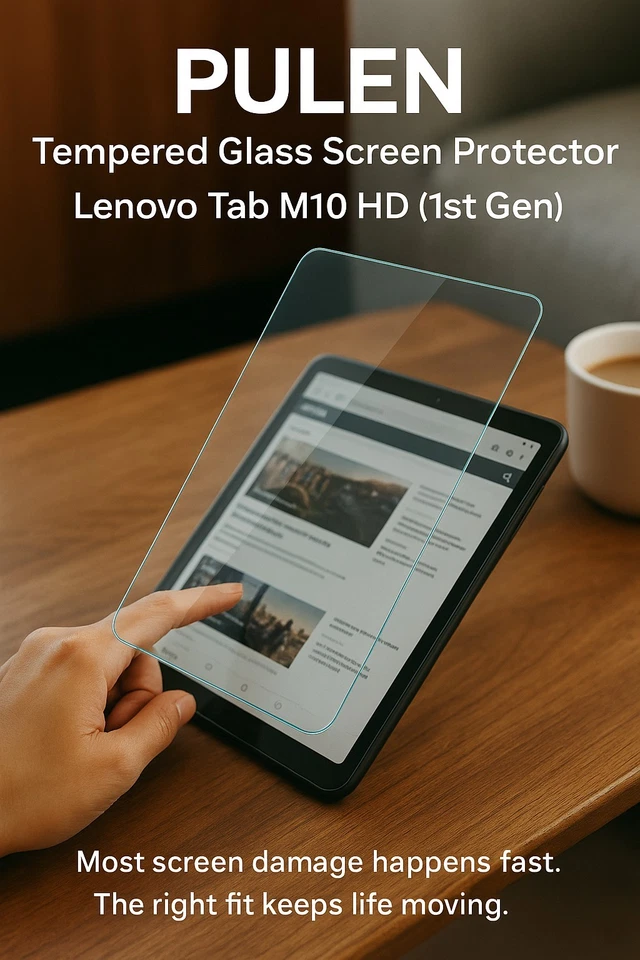 PULSEN Lenovo Tab M10 HD 1st Gen TB-X505/X605 Tempered Glass Screen Protector | 2 Pack