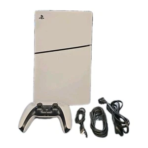 Sony - PlayStation PS5 Slim 1TB Konsole DIGITAL Edition - Weiß Komplett - Bild 1 von 1