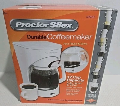 Proctor Silex 43501Y 12-Cup Coffee Maker White - Image 1 of 4