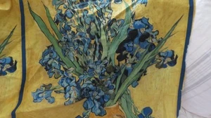 Boulon Vincent Van Gogh Rober Kaufman jamais utilisé tissu cours iris bleu - Photo 1/14