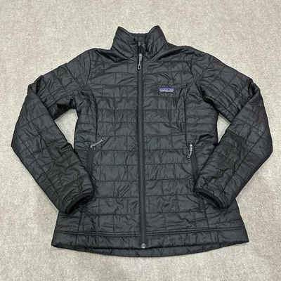 Patagonia Women's XS Black Nano Puff Insulated Full Zip Long Sleeve Jacket - Image 1 of 4