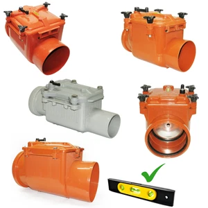 Rückstauverschluss Ø 50,75,110,125,160,200 DN RÜCKSTAUKLAPPE PVC, NOTVERSCHLUSS - Bild 1 von 21