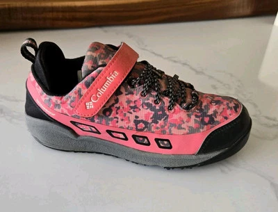 Columbia Happy Trails Waterproof Sneaker Youth 3 Pink Camo - Image 1 of 4