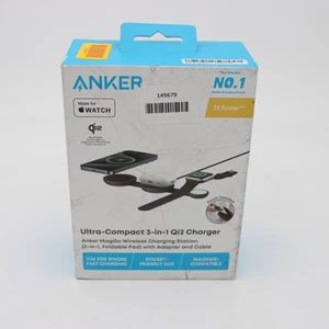 Anker Stazione di Ricarica Wireless 3 in 1 MagSafe Ultra-Compatta Nero B25M8J11-1 - Foto 1 di 7
