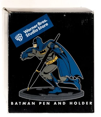 WARNER BROS STUDIO WBSS BATMAN bolígrafo y soporte estatua estatuilla TOY DC COMICS 1999 Foto 1 de 4