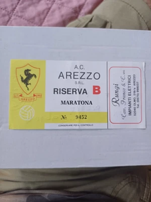 BIGLIETTO CALCIO AREZZO NAPOLI 1996 - Immagine 1 di 2