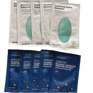 10 Sheets of Dr.Jart+ Soothing Hydra Solution & Lesuleso blue masks bundle - Picture 1 of 5