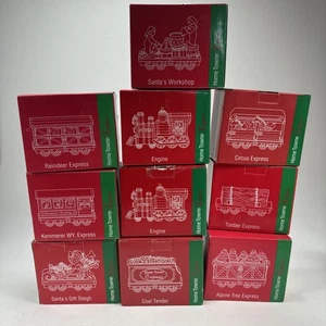 Juego de tren navideño vintage JCPenney 1998 Home Towne Express lote de 10 con cajas - Imagen 1 de 13