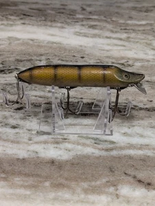 1930s Heddon Vamp Spook #9750 Gold Eyes 2-piece Flap Rig Hardware  - Picture 1 of 9