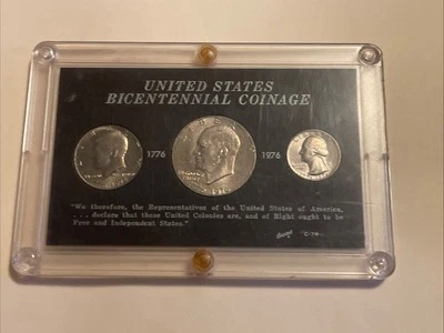 Vintage 1776-1976 United States Bicentennial Coinage 3 Coin Set - Image 1 of 4